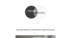 Desktop Screenshot of exercisephilosophy.com